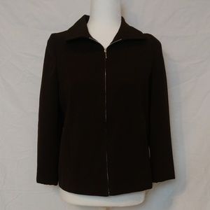 Goodclothes Zip Closure Chocolate Brown Blazer